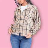 Autumn Coffee Plaid Shacket