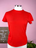 Red Crew Neck Top