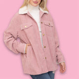 Koko Corduroy Jacket - Dusty Pink