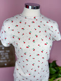 Cherry Crew Neck Top