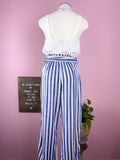 Straight Neck Stripe Jumpsuit