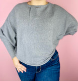 Heather Grey Dolman Long Sleeve Sweater